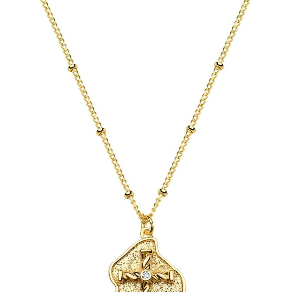 Cross Necklace Faith Pendant 14K Plated Dainty Chain Minimalist Simple Tiny God